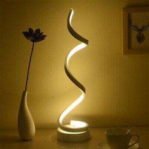 מנורת שולחן לוליינית ניתנת לעמעום מודרני אור לד לחדר שינה עיצוב מיוחד
