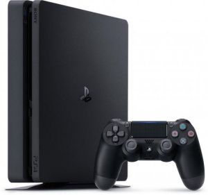 קונסולת משחק Sony PlayStation 4 Slim 500GB - צבע שחור ומשחקים Spider-Man + Horizon Zero Dawn + Ratchet & 